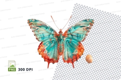Colorful butterfly clipart png Product Image 1