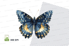 Blue and gold butterfly clipart png Product Image 1