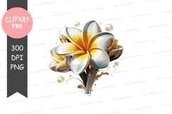 Exotic frangipani flower clipart png Product Image 1
