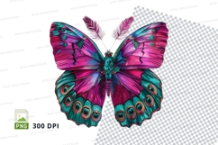Colorful butterfly clipart png Product Image 1