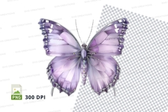 Elegant purple butterfly clipart png Product Image 1