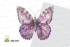 Elegant purple butterfly clipart png Product Image 1
