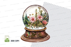 Enchanted snow globe with wildflowers Product Image 1