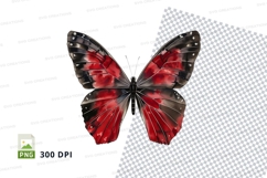 Vibrant red and black butterfly clipart png Product Image 1