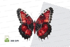 Vibrant red butterfly clipart png Product Image 1