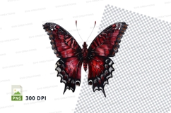Vibrant red butterfly clipart png Product Image 1