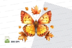 Autumn butterfly with leaves Product Image 1