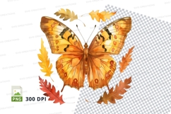 Autumn butterfly with leaves Product Image 1