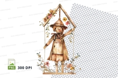 Autumn scarecrow with flowers Product Image 1