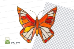 Stained glass butterfly clipart png Product Image 1