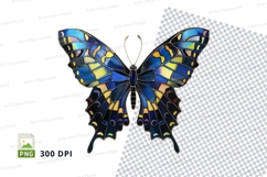 Stained glass butterfly clipart png Product Image 1