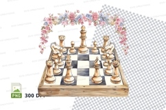 Chess game with floral decoration Product Image 1