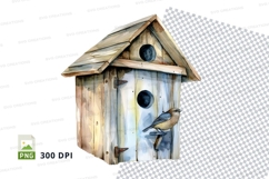 Birdhouse with bird clipart png Product Image 1