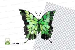 Stained glass butterfly clipart png Product Image 1