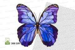Stained glass butterfly clipart png Product Image 1