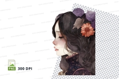 Mystical girl with flowers Product Image 1