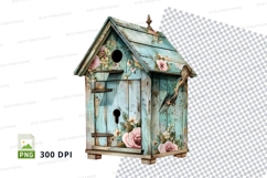 Vintage birdhouse clipart png Product Image 1