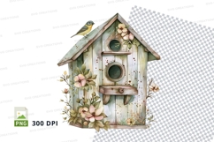 Decorative birdhouse with bird Product Image 1