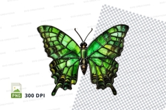 Green stained glass butterfly Product Image 1