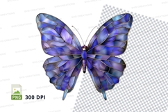 Stained glass butterfly clipart png Product Image 1