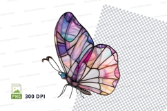 Stained glass butterfly clipart png Product Image 1