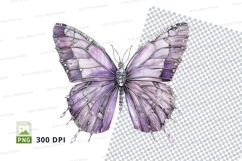 Stained glass butterfly clipart png Product Image 1