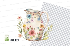 Floral pitcher clipart png Product Image 1