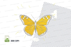 Yellow butterfly clipart png Product Image 1