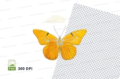 Yellow butterfly with cloud clipart png Product Image 1