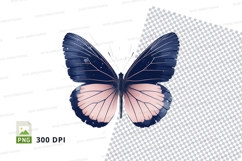 Elegant blue and pink butterfly clipart png Product Image 1