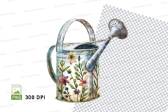 Watering can with floral design Product Image 1