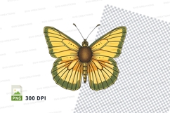 Yellow and green butterfly clipart png Product Image 1