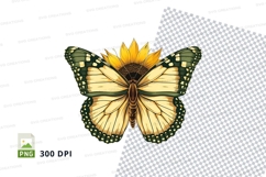 Butterfly on sunflower clipart png Product Image 1