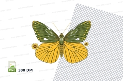 Elegant butterfly on sunflowers clipart png Product Image 1