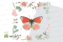 Delicate butterfly with floral background Product Image 1