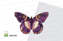 Elegant purple butterfly clipart png Product Image 1