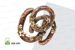 Delicious pretzel with flowers clipart png Product Image 1