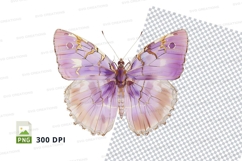 Elegant purple butterfly clipart png Product Image 1