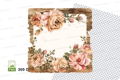 Floral frame clipart png Product Image 1