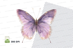 Elegant purple butterfly clipart png Product Image 1