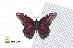 Elegant gothic butterfly clipart png Product Image 1