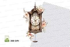 Elegant floral grandfather clock Product Image 1