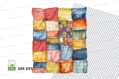 Colorful patchwork clipart png Product Image 1