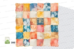 Colorful patchwork clipart png Product Image 1