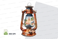Vintage lantern clipart png Product Image 1