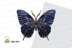 Elegant blue butterfly clipart png Product Image 1