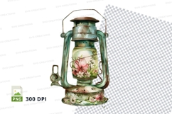 Vintage lantern with floral design Product Image 1