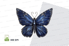 Blue stained glass butterfly Product Image 1