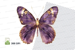 Elegant purple butterfly clipart png Product Image 1