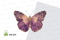 Elegant purple butterfly clipart png Product Image 1
